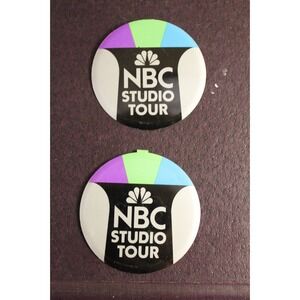 Vintage NBC Television TV Studio Tour Shows Set Filming Meal Pin Pinback Button